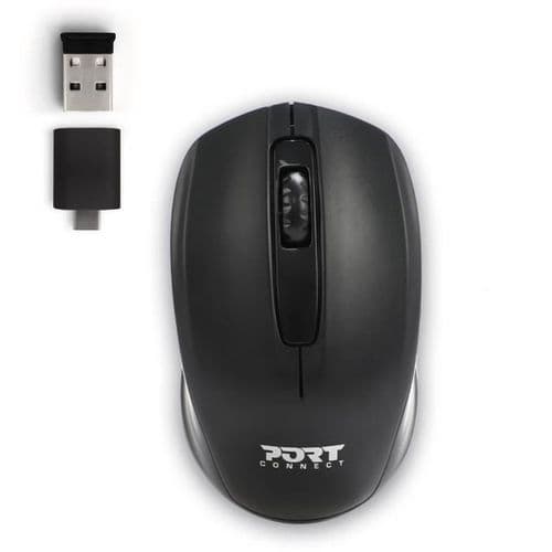 Premium Pack : Sacoche Pour PC Portable 17 + Souris Sans Fil + Dungle Usb et Adaptateur Type C