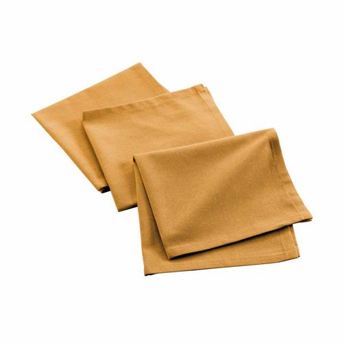 Lot De 3 Serviettes De Table "mistral" 40x40cm Moutarde