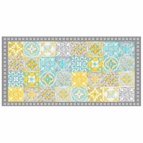 Tapis Rectangle En Vinyle "alicante" 50x100cm Jaune