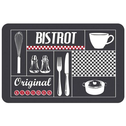 Set De Table Imprimé "bistrot Original" 44cm Noir