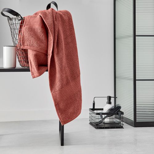 Maxi Drap De Bain Uni Essential En Coton - Rouge - 90x150 Cm