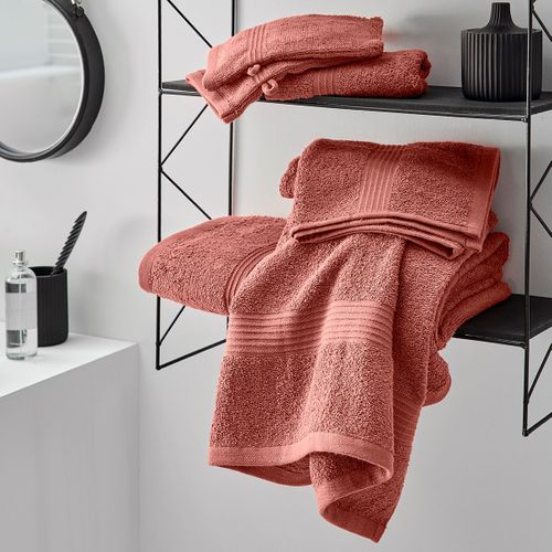 Maxi Drap De Bain Uni Essential En Coton - Rouge - 90x150 Cm