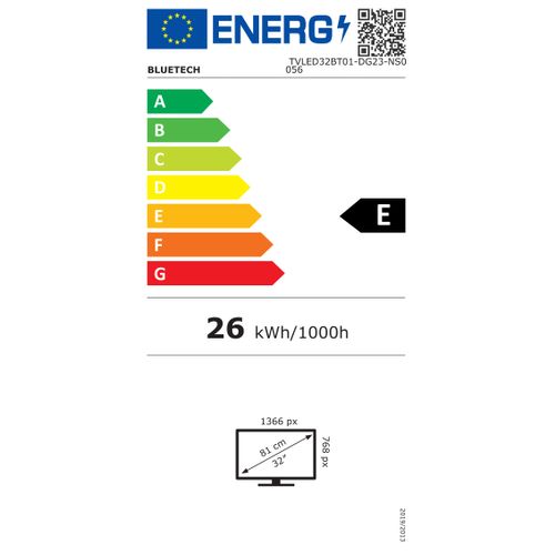 TV LED 32'' (80cm) HD Triple Tuner - 2xUSB 2xHDMI Sortie Casque + Vga - TVLED32BT01