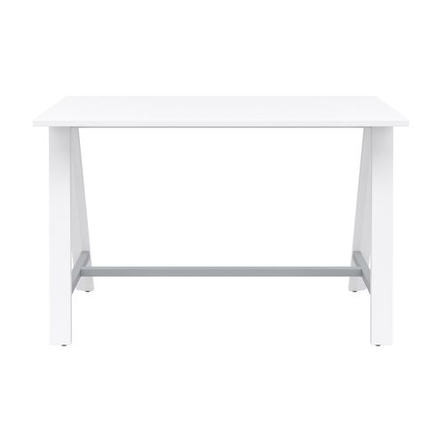 Table haute NUMA 160x80 cm BUT PRO blanc / pieds métal