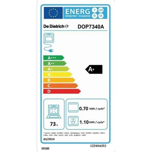 Four Encastrable Multifonctions 73l Pyrolyse - Dop7340a Noir