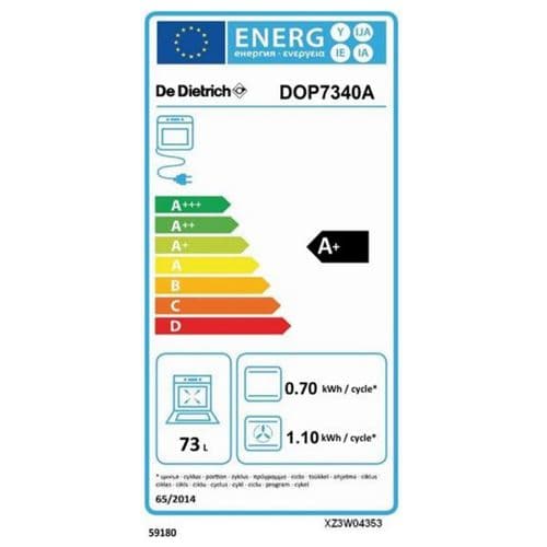 Four Encastrable Multifonctions 73l Pyrolyse - Dop7340a Noir