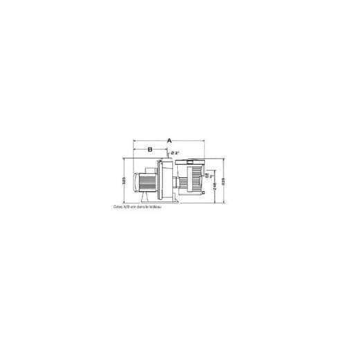 Pompe à Filtration 1.5 Cv, 22m3/h Triphasé - Ultraflow 22t