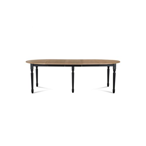 Table Ronde 6 Pieds Tournés 115 Cm + 3 Rallonges Bois - Victoria