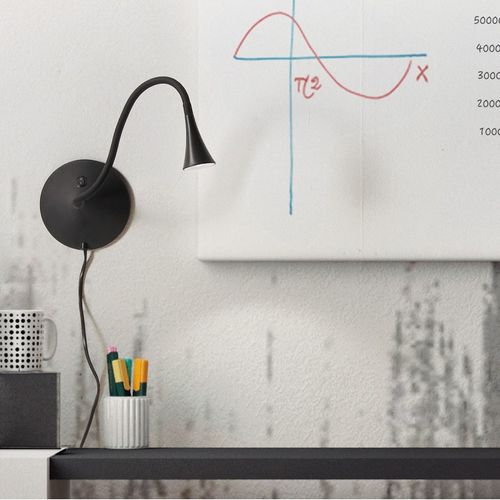 Lampe De Bureau LED Noire Inspire Ou Spot Mural