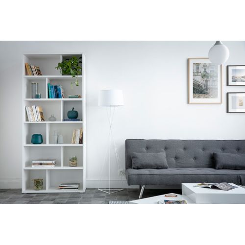 Bibliothèque Design Bois Blanc L92 Cm Epure