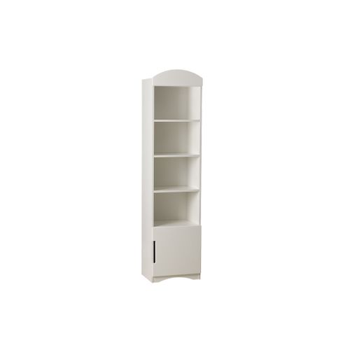 Bibliothèque Blanche 1 Porte 3 Étagères L46 Cm Antonin