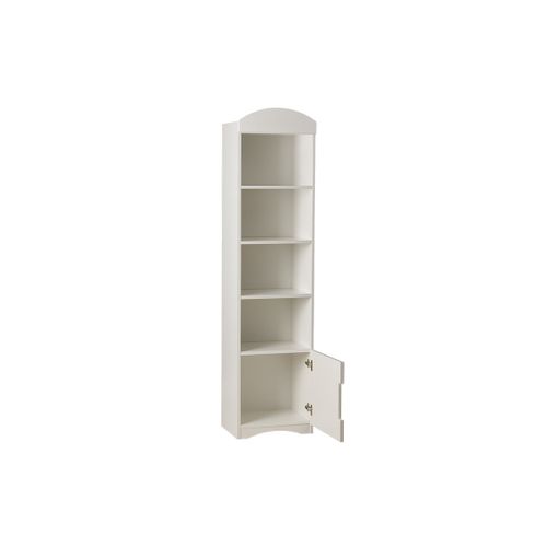 Bibliothèque Blanche 1 Porte 3 Étagères L46 Cm Antonin