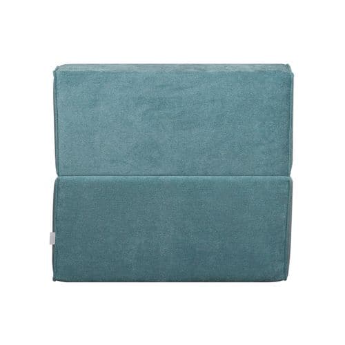 Chauffeuse 1 Place Convertible En Tissu Effet Velours Bleu Victor