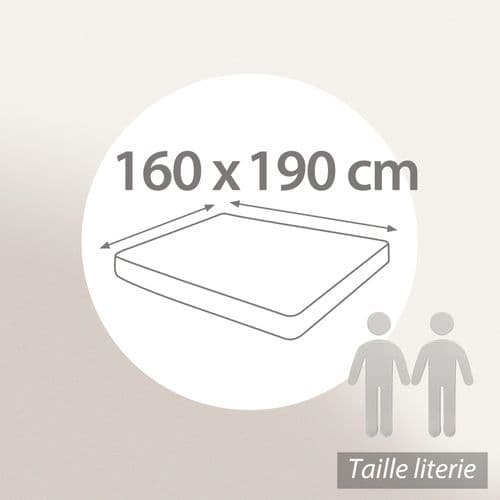 Protège Matelas Imperméable 160x190 Cm Bonnet 30cm Arnon Molleton Coton Contrecollé Polyuréthane