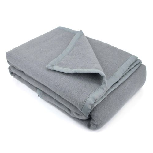 Couverture 180x240 Cm Pure Laine Vierge Lambswool 360 G/m² Victoria Gris Graphite