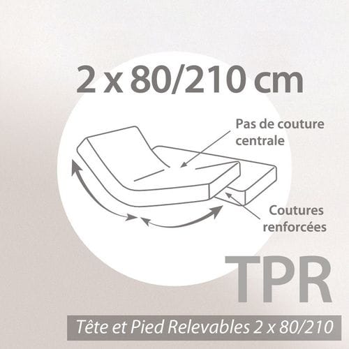 Protège Matelas Imperméable 2x80x210 Antony Articulé Tpr Molleton Bonnet 30cm