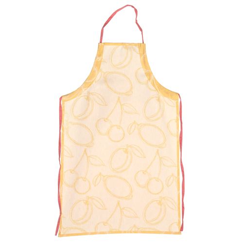 Tablier De Cuisine 60x90 Cm Toile Coton Line Orange