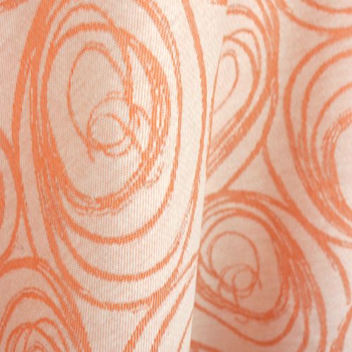 Nappe Ronde 180 Cm Jacquard Coton Spirale Orange Papaye