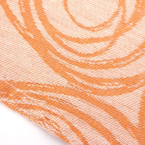 Nappe Ronde 180 Cm Jacquard Coton Spirale Orange Papaye