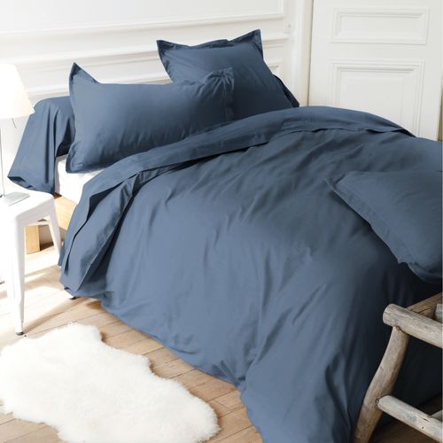 Drap Housse Relaxation Uni 2x90x200 Cm Coton Alto Bleu Jean Tr Tête Relevable