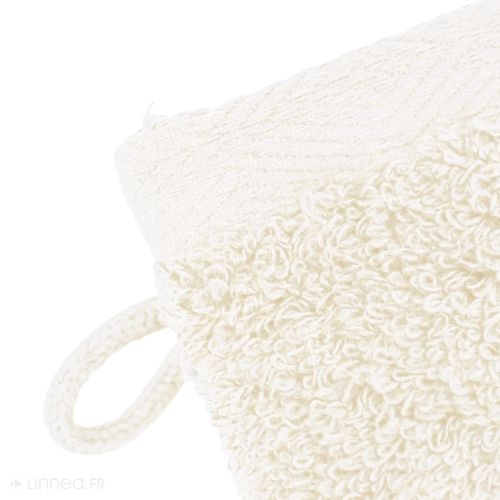 Lot De 2 Gants De Toilette 16x21 Cm Softy Ivoire