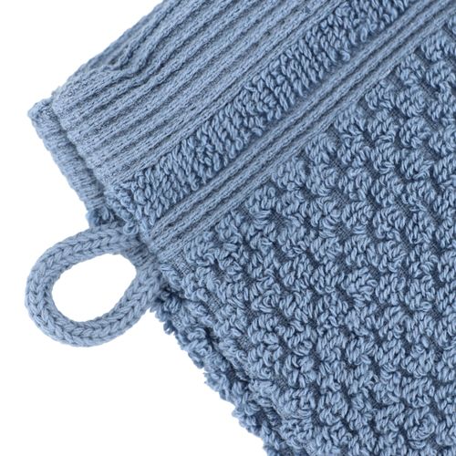 Lot De 2 Gants De Toilette 16x21 Cm Dune Bleu Mer