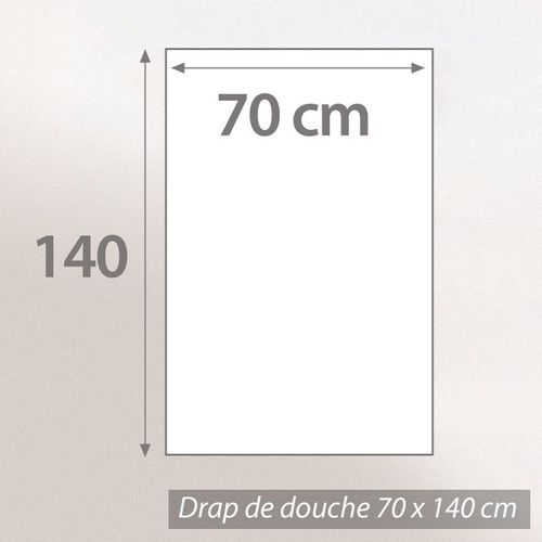 Drap De Douche 70x140 Cm Coton Peigné Alba Bleu Mer