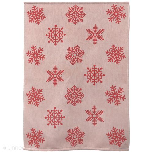 Lot De 2 Torchons De Cuisine Toile 50x70 Cm Coton Ice Rouge