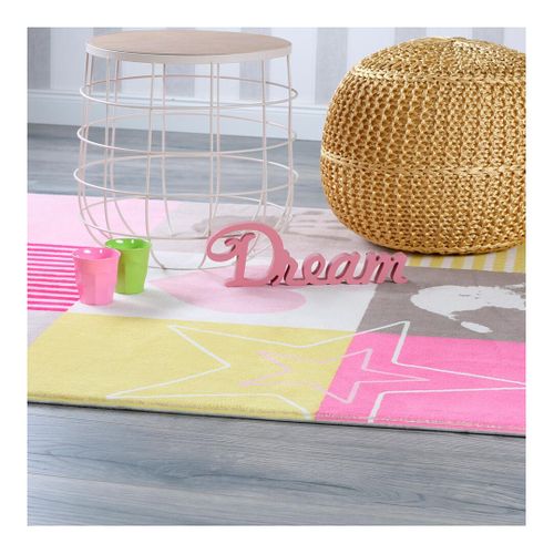 Tapis Pour Chambre D'enfant à Courtes Mèches Très Doux Alix Rose 160x230