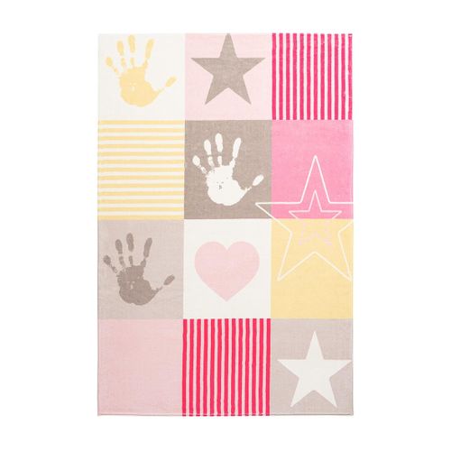 Tapis Pour Chambre D'enfant à Courtes Mèches Très Doux Alix Rose 160x230