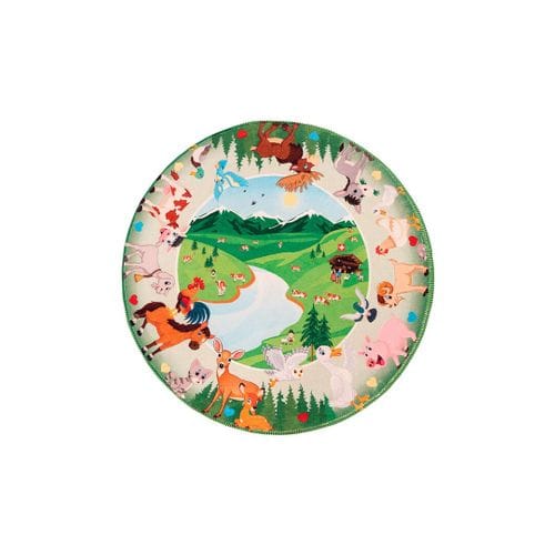 Tapis Rond Pour Chambre Enfant Multicolore Mountains Multicolore Ø 80