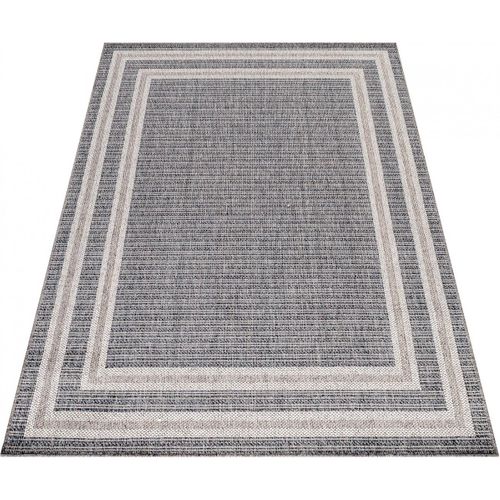 Tapis Extérieur Et Intérieur Plat Ruba Gris 80x150