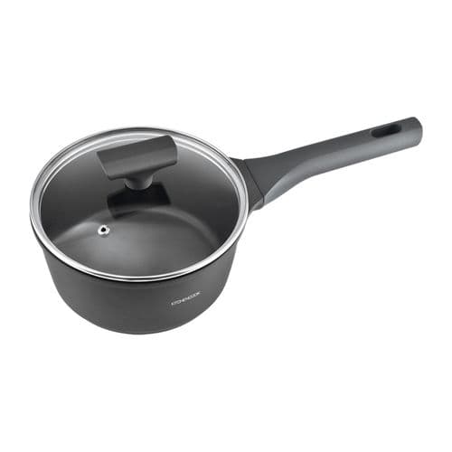 Casserole Fonte D'aluminium Noir 20cm Tfi Avec Couvercle Betty Cas20tfi