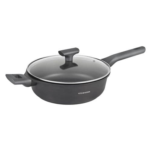 Sauteuse Fonte D'aluminium Noire 26cm Avec Couvercle Betty St26tfi