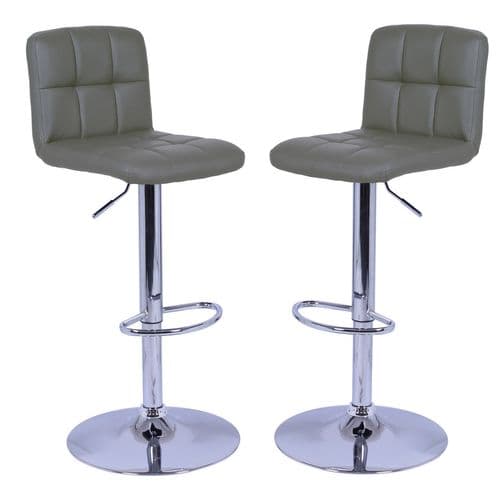 Lot de 2 Tabourets De Bar Delek - Gris