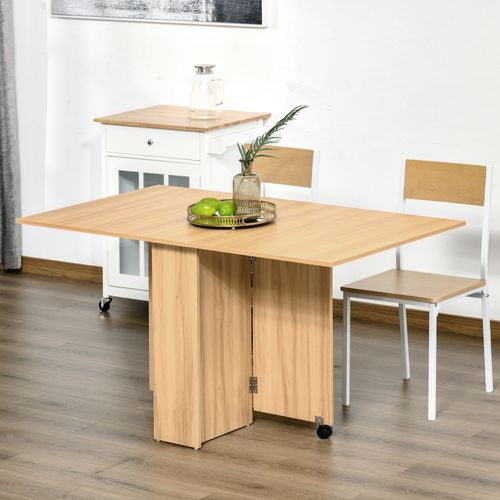 Table Pliable Mobile 140l X 80l X 74h Cm Coloris Chêne