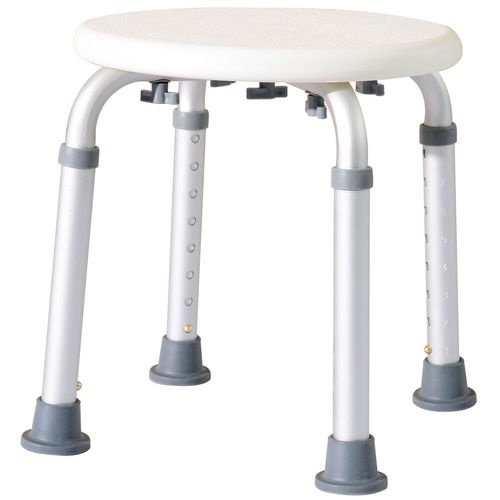 Tabouret De Douche Alu. Hdpe Blanc