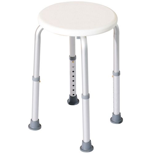 Tabouret De Douche Alu. Hdpe Blanc