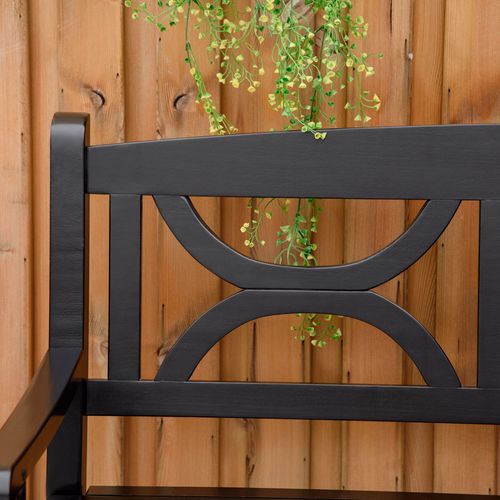 Banc De Jardin 2 Places Style Colonial Peuplier Noir