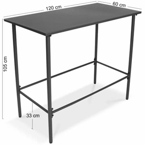 Palavas - Table Haute à Manger En Métal Ivoire 120 Cm