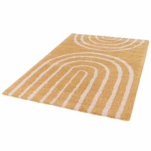 Tapis Rectangulaire Motif Arc-en-ciel  Jaune 160 X 230 Cm