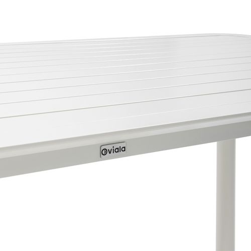 Table De Terrasse Rectangulaire En Aluminium Blanche