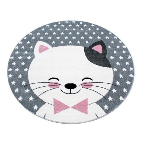 Tapis Rond Pour Enfant En Polypropylène Wiku Rose Ø 120