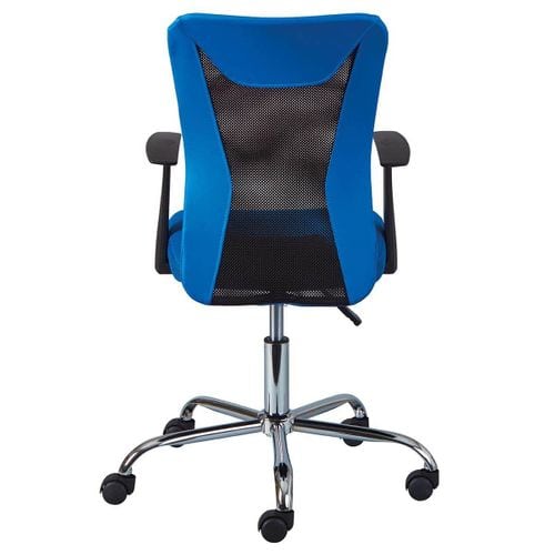 Fauteuil De Bureau Sur Roulettes Bleu Et Noir - Deana