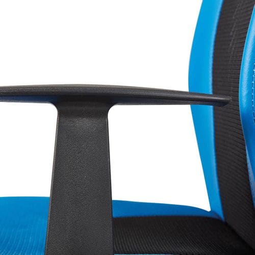 Fauteuil De Bureau Sur Roulettes Bleu Et Noir - Deana