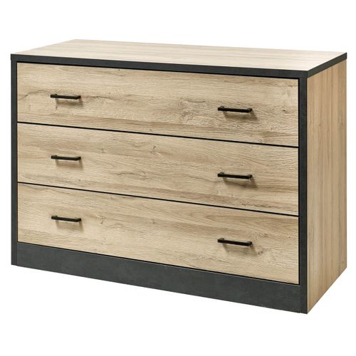 Chambre 140x190cm Avec Commode 3 Tiroirs - Eleos