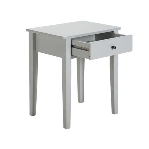 Chevet 1 Tiroir Mdf Et Pin Coloris Gris Clair - Colina