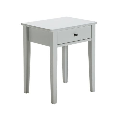 Chevet 1 Tiroir Mdf Et Pin Coloris Gris Clair - Colina