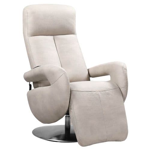 Fauteuil Relax Electrique Tissu Beige - Rosario