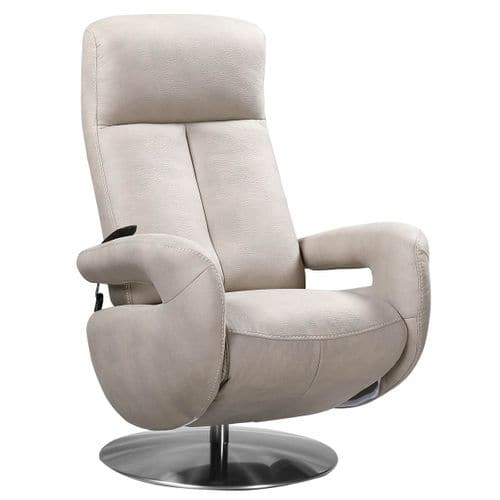 Fauteuil Relax Electrique Tissu Beige - Rosario